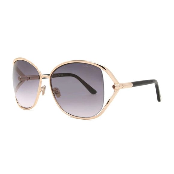 NEW TOM FORD FT1091/S 28B SUNGLASSES TF1091 28B GOLD/SMOKE WOMEN BUTTERFLY EYEWE - Picture 1 of 3